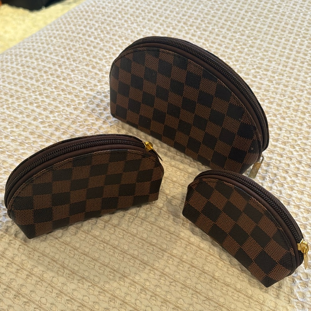 Checkered cosmetic cases